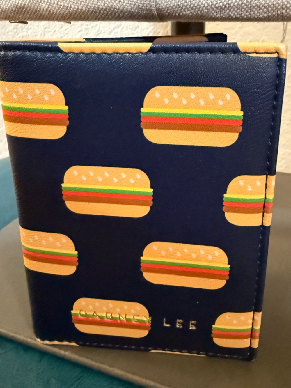 Dabney Lee Passport Holder w/ card slots| Burger Pattern